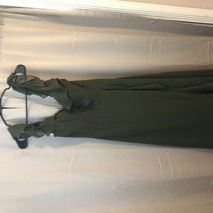 Revelry Deep Olive Chiffon Dress